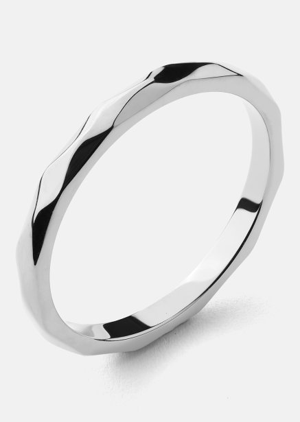 Bague Facet Gleam - Plaquée argent