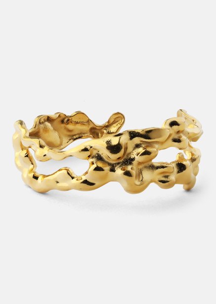 Bague Molten Wave - 18k Plaquée or