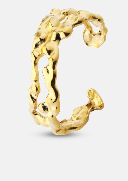 Bague Molten Wave - 18k Plaquée or