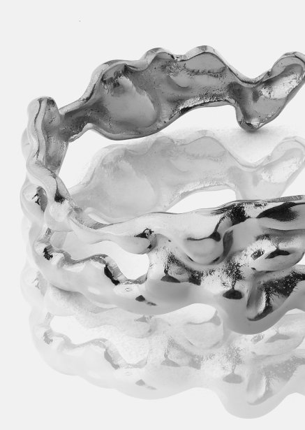 Bague Molten Wave - Plaquée argent