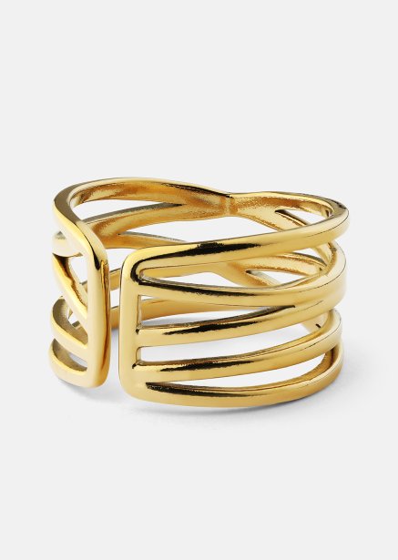 Bague Golden Maze - 18k Plaquée or