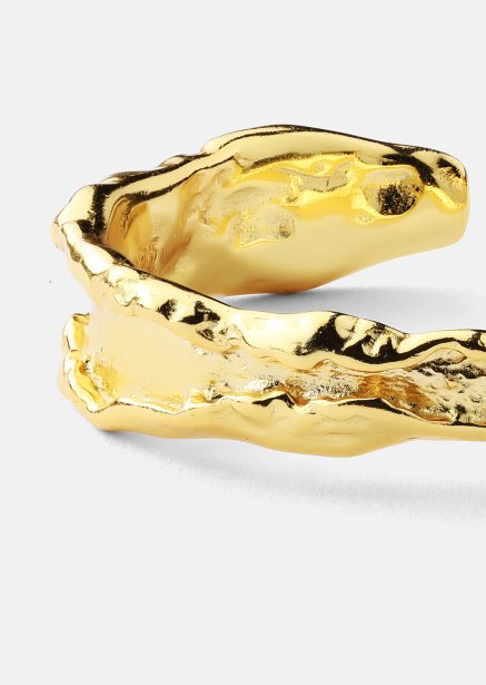 Bague Raw Texture - Plaqué or 18k