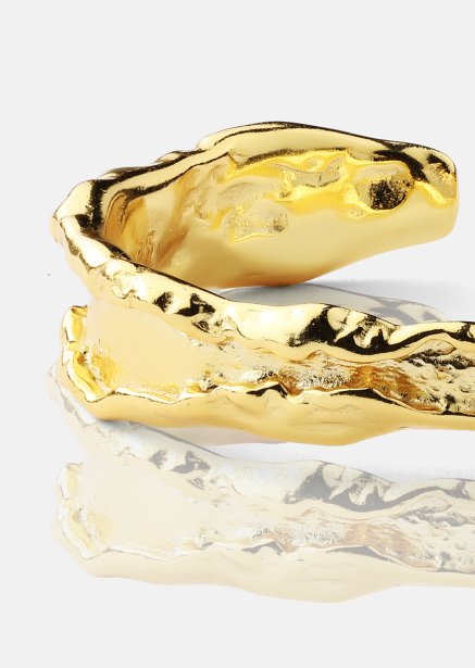 Bague Raw Texture - Plaqué or 18k