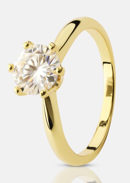Bague Solitaire - 18K Plaquée or