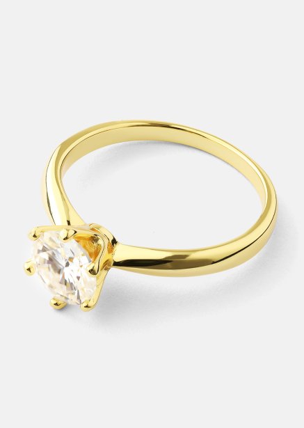 Bague Solitaire - 18K Plaquée or