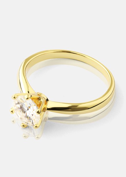 Bague Solitaire - 18K Plaquée or