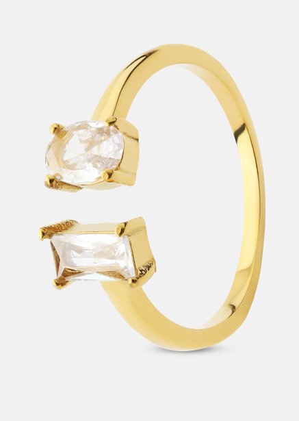 Bague Duo Cut - 18k Plaquée or