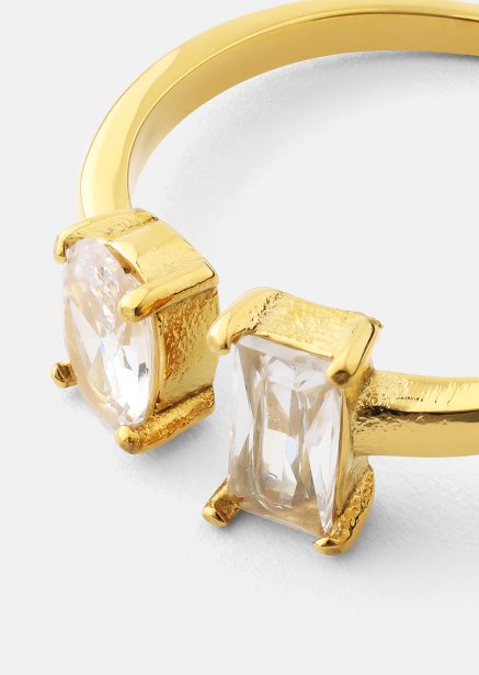 Bague Duo Cut - 18k Plaquée or