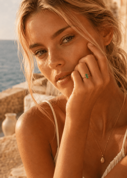 Bague Emeraldis - 18k Plaquée or
