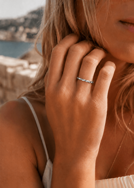 Bague Twist Whisper - Plaquée argent