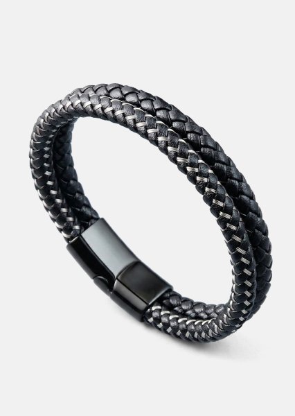 Bracelet en cuir Shadow Weave