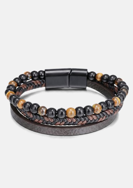 Bracelet en cuir Raven Bond