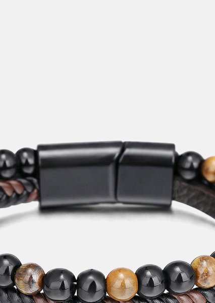 Bracelet en cuir Raven Bond