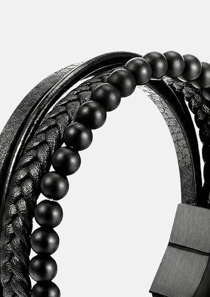 Bracelet en cuir Noble Noir