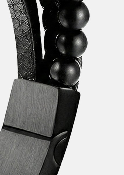 Bracelet en cuir Noble Noir