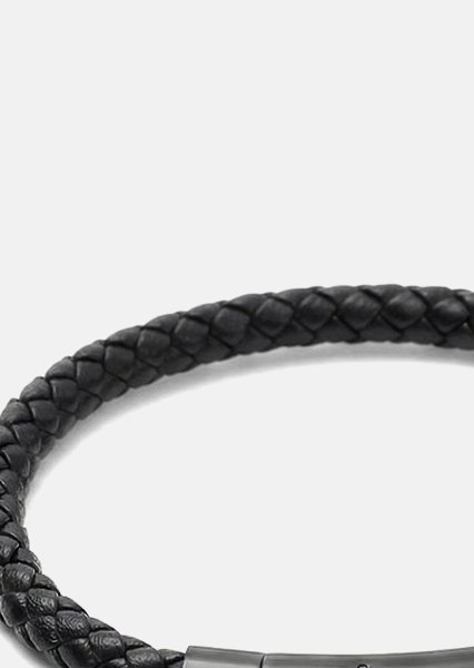Bracelet en cuir Onyx Weave