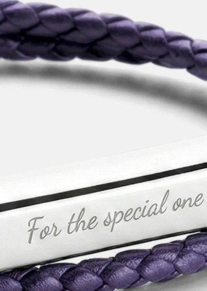 Bracelet en cuir Violet Edge