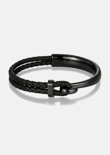 Bracelet en cuir Obsidian Link