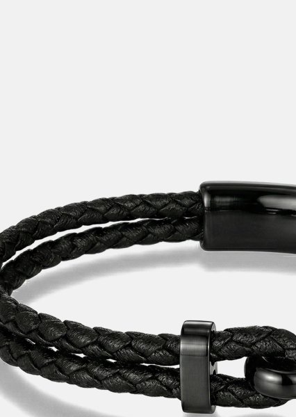 Bracelet en cuir Obsidian Link