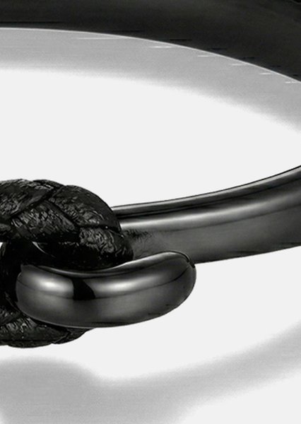 Bracelet en cuir Obsidian Link