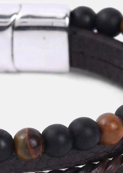 Bracelet en cuir Titan Crest