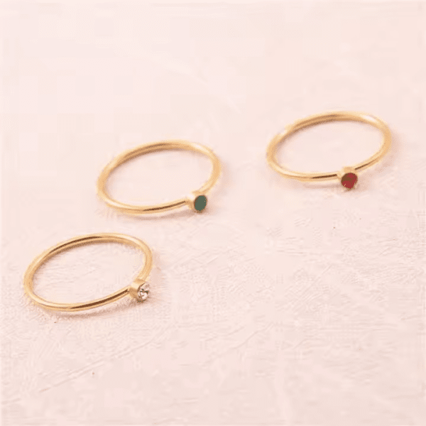 Trinity Prisma Bague - 18k Plaquée or