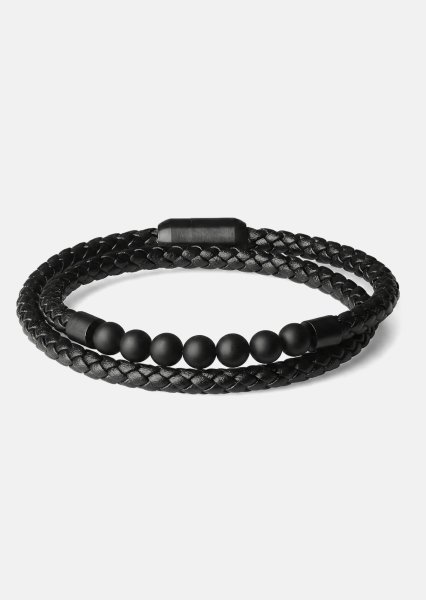 Bracelet en cuir Raven Weave