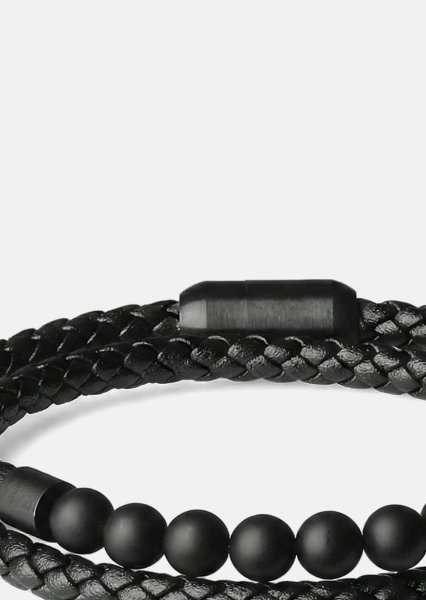 Bracelet en cuir Raven Weave