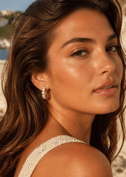 Vela Boucle d'oreille - 18k Plaquée or