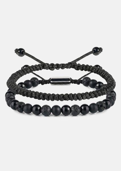 Bracelet perlé Obsidian Knot