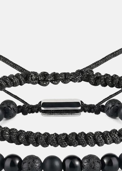 Bracelet perlé Obsidian Knot
