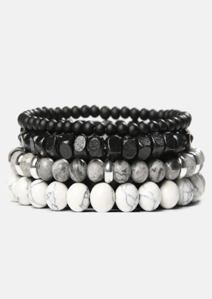 Bracelet perlé Obsidian Nexus