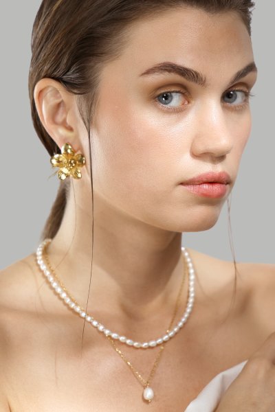 Boucles d’oreilles Flora Shine – 18k Plaquées or