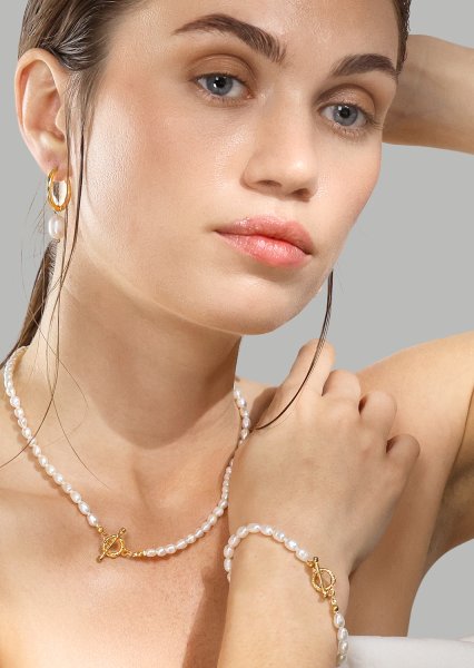 Collier Classic Pearl - 18k Plaqué or