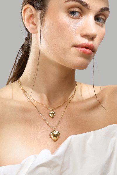 Collier Golden Heart big - 18k Plaqué or