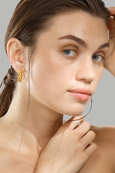 Boucle d’oreille Twist of Gold - 18k Plaquée or
