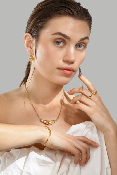 Bague Flow - Plaqué or 18k