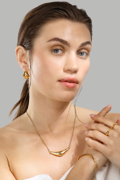 Boucles d’oreilles Glow Hoop – 18k Plaquées or