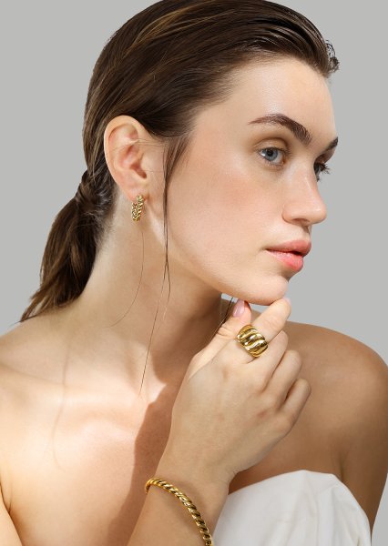 Bague Bold Wave - 18K Plaquée or