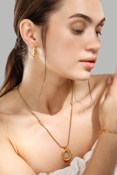 Boucle d’oreille Sculptura - 18k Gold Plated