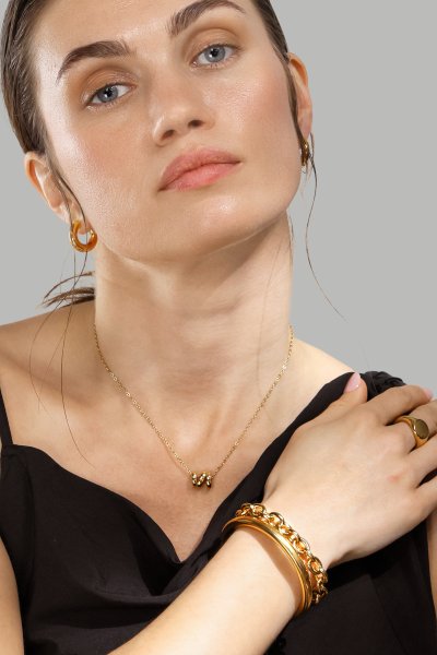 Collier W-Twist – 18k Plaqué or