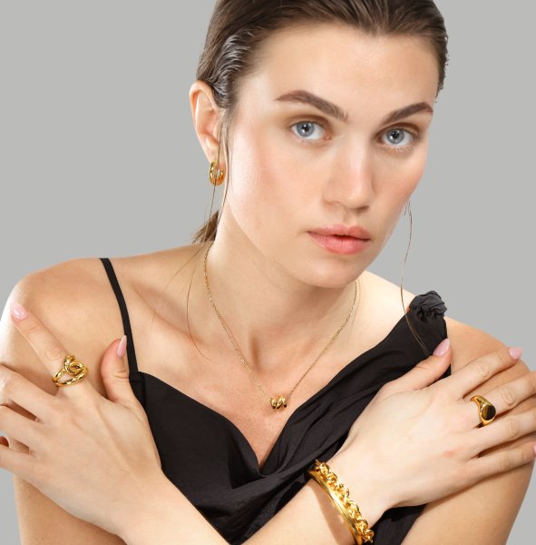 Boucles d’oreilles Bold Glow – 18k Plaquées or