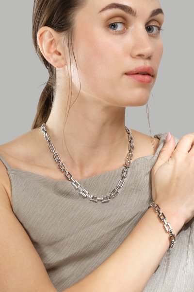 Collier Chain Link – Plaqué argent