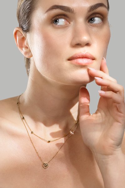 Collier Golden Hearts - 18k Plaqué or
