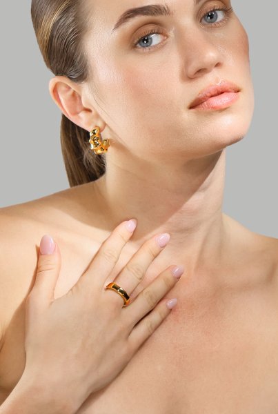 Boucles d’oreilles Gaia – 18k Plaquées or