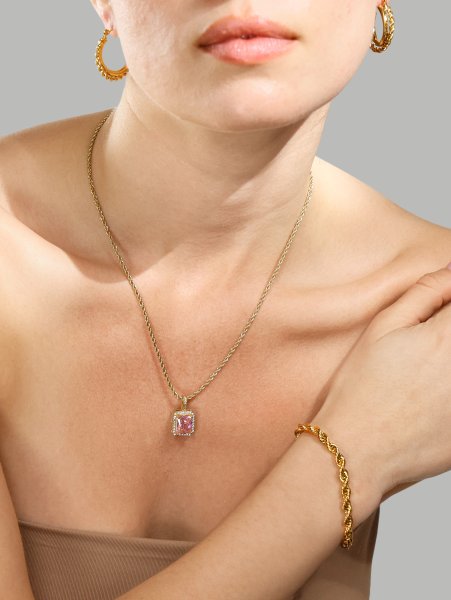 Collier Rose Luxe - 18k Plaqué or