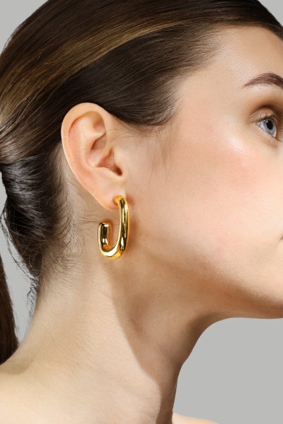 Boucle d’oreille Elegant Curve - 18k Plaquée or