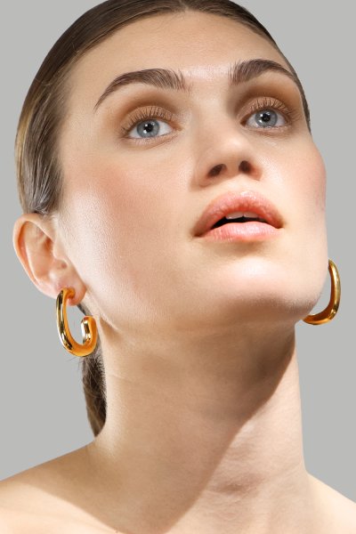 Boucle d’oreille Elegant Curve - 18k Plaquée or