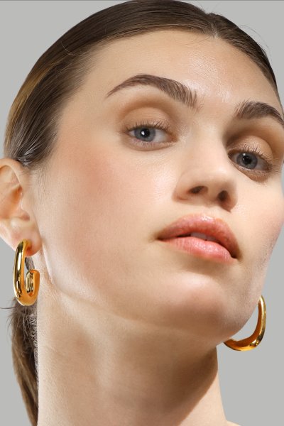 Boucle d’oreille Elegant Curve - 18k Plaquée or