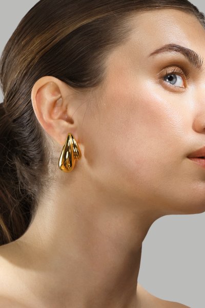 Boucles d’oreilles Gilded Drop – 18k Plaquées or
